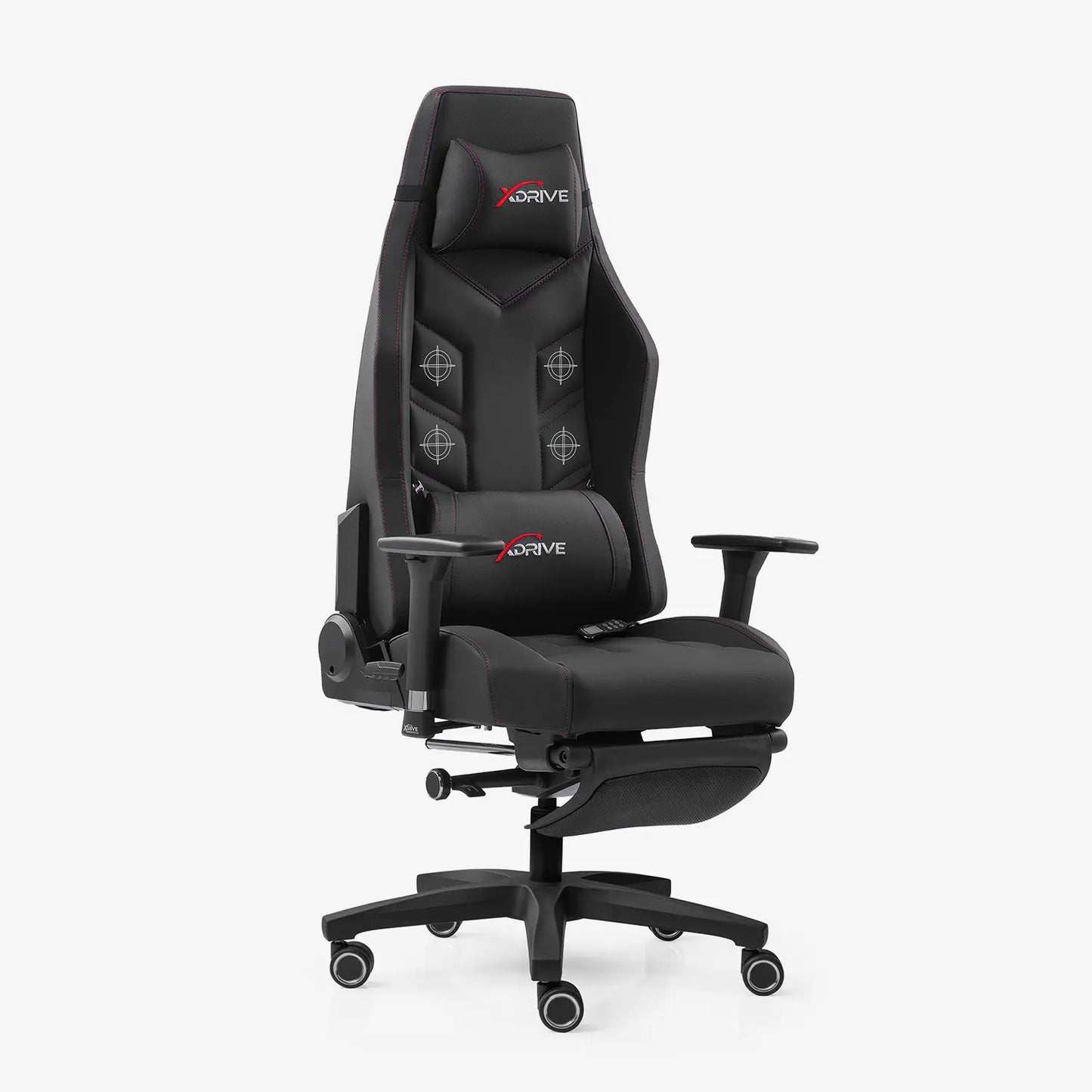 xDrive Fırtına Fotel gamingowy z funkcją masażu i rozciągania stóp, szary/czarny