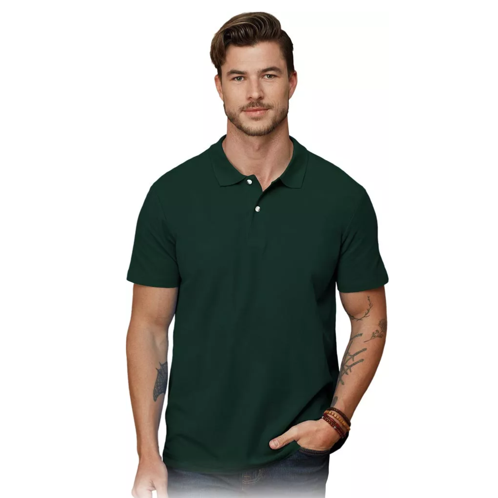KOSZULKA POLO BAWEŁNA 100% GRANAT