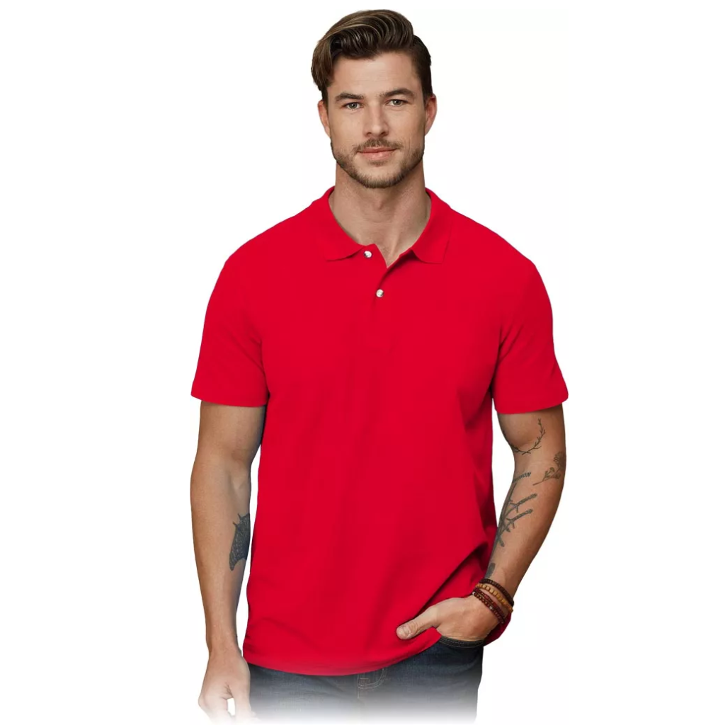 KOSZULKA POLO BAWEŁNA 100% GRANAT