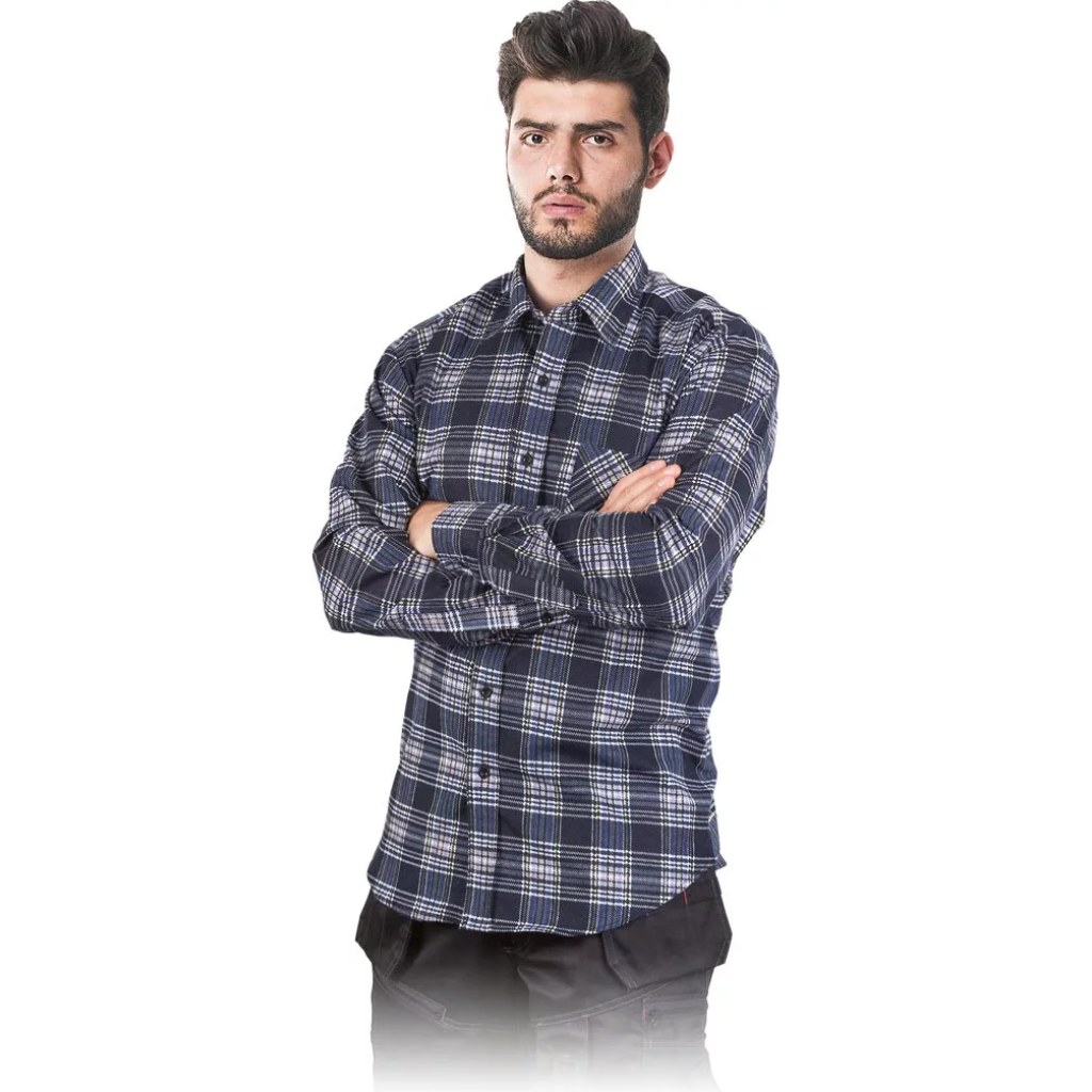 MĘSKA KOSZULA FLANELOWA W KRATĘ Multikolor C3