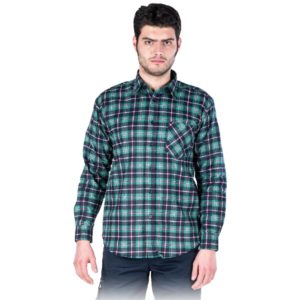 MĘSKA KOSZULA FLANELOWA W KRATĘ Multikolor C3