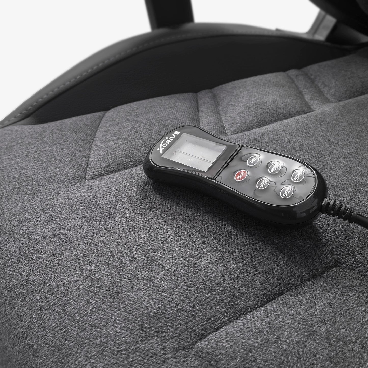 xDrive Fırtına Fotel gamingowy z funkcją masażu i rozciągania stóp, szary/czarny