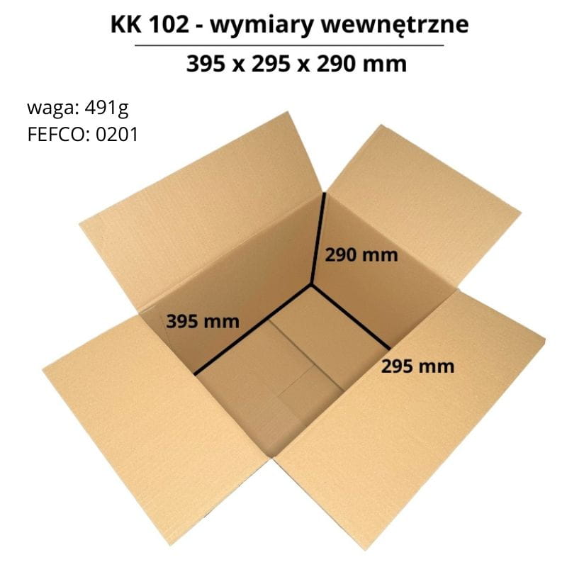 Karton klapowy 400x300x300 mm 5-warstwowy - KK 102