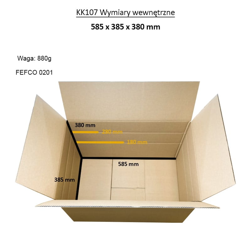 Karton klapowy 600x400x400 mm 5-warstwowy - KK 107